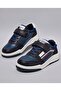 Navy Blue Boy Color Block Casual Shoes - 5
