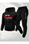Unisex Trust No One Printed Hoodie and Jogger Sweatpants - Top and Bottom Set