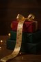 Christmas Themed Satin Ribbon, Gold Foil Snow Pattern Gift Wrapping Ribbon, Cream, 2.5cm X 20m - 4