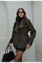 Oversized Sleeves Fabric Detail Modern Cut Fitted at the Waist Pinterest Large Collar Suede Nubuck Design Coat Jacket - 2