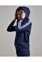 Stripe Detail Hooded Jacket with Zipper Closure - 3