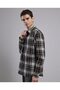 Plaid Shirt with Classic Collar and Long Sleeves - 5