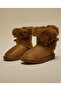 Tan Girl Fur Detail Winter Boots - 2
