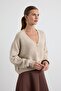 Gold Buttoned Knitwear Cardigan Stone - 5