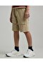 Solid Cargo Shorts with Button Closure - 3