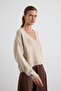 Gold Buttoned Knitwear Cardigan Stone - 2