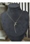 Letter F Steel Necklace
