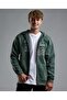 Typography Print Hooded Jacket with Zipper Closure - 2