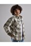 Plaid Shacket with Shirt Collar and Long Sleeves - 3