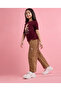 Textured Loose Fit Pants with Elastic Waist