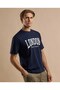Typography Print T-Shirt with Crew Neck and Short Sleeves - 3