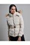 Quilted Hooded Puffer Jacket with Zipper Closure