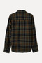 Men's Black Plaid Regular Fit Long Sleeve Shirt with Pockets - 5