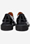 Men's Thick Sole Loafer Genuine Leather Fr 244453 Black - 6