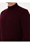 Light Burgundy Slim Fit Wool Blend Half Fisherman Basic Knitwear Sweater 50315296-Vr263 - 7