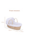 Moses Basket with Waffle Beddings and Mattress - Wooden Brown - 8