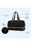 Luxe Knit Diaper Bag with Clutch - Black - 2