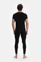 6120V6250 Men's Short Sleeve O Neck Thermal Underwear Suit-Black - 2