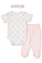 Interlock Body Set 3-Piece (Flowers/25) Salmon
