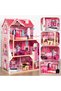 Wooden Dollhouse Triple Floor Extra large w/ Escalator, Furniture & Accessories - Pink - 7