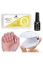 Soft Gel Nail Tip & Glue Gel Kit with Portable UV Light Lamp, 240PCS, Short Almond (Set 1