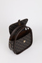 Women's Monogram Brown Gold Accessory Detailed Adjustable Strap Hand Shoulder and Crossbody Bag Miya - 7