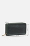 Lina Genuine Crazy Leather Portfolio Handbag Double Zipper Model Green - 7