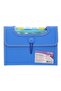 Expandable plastic folder A5, 6 compartments, blue SF100