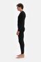 6035 Men's Long Sleeve V-Neck Thermal Top Underwear-Black - 3