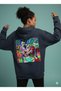 Lenithra Pop Art Muhammed Ali Back Printed Unisex Oversize Smoked Hoodie - 3