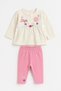 Baby Girl 100% Cotton Embroidered 3-Piece Set 3-6 Months 6-9 Months - 2