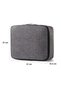 Document Storage Bag, 2 Compartments, Security Code, Waterproof, 37x10.5x27 cm, Gray - 2