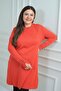 Women's Front Sides Hair Braided Plus Size Cold Yarn Tunic Blouse - 2