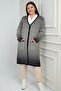 Women's Karyağdı Checkered Pocketed Plus Size Knitwear Long Cardigan - 2