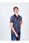 Fb Tsrt 086 Original Men's Club Polo Neck Navy Blue T-Shirt