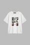 Bombshell Femme Printed Relaxed Fit White Tshirt