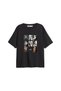 Bombshell Femme Printed Relaxed Fit Black Women's Tshirt