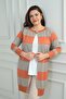 Women's Transverse Thick Striped Plus Size Cardigan - 2