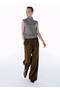 High Waist Wool Pants Olıvestone - 3