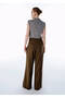 High Waist Wool Pants Olıvestone - 5