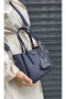 Women's New Season 3 Compartment Soft Leather Adjustable Cross Strap Shoulder Bag - 4