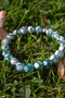 Tibetan Agate Bracelet Natural 8mm Unisex Protection and Balance Stone - 4