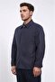 Comfort Fit Bi-Stretch Light Textured Navy Blue Unlined Shirt Jacket - 5
