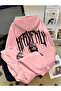 Unisex Men's and Women's Heaven Printed Oversize 3 Thread Hooded Tracksuit Set