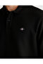 Men's Black Jacquard C Neck Polo Neck Sweater - 5