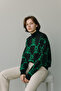 Teddy Bear-Themed Half-High-Neck Patterned Knit Sweater - Comfortable Modern Fit - 3