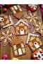 Christmas Wall, Window and Tree Banner in the Shape of Gingerbread Cookie Man Colors House and Snowflake - 2