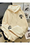 Unisex Men's and Women's Heaven Printed Oversize 3 Thread Hooded Tracksuit Set - 2