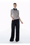 High Waist Wool Pants Black - 4