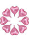 10 Inch Mini Heart Foil Balloon Pink 5 Pieces